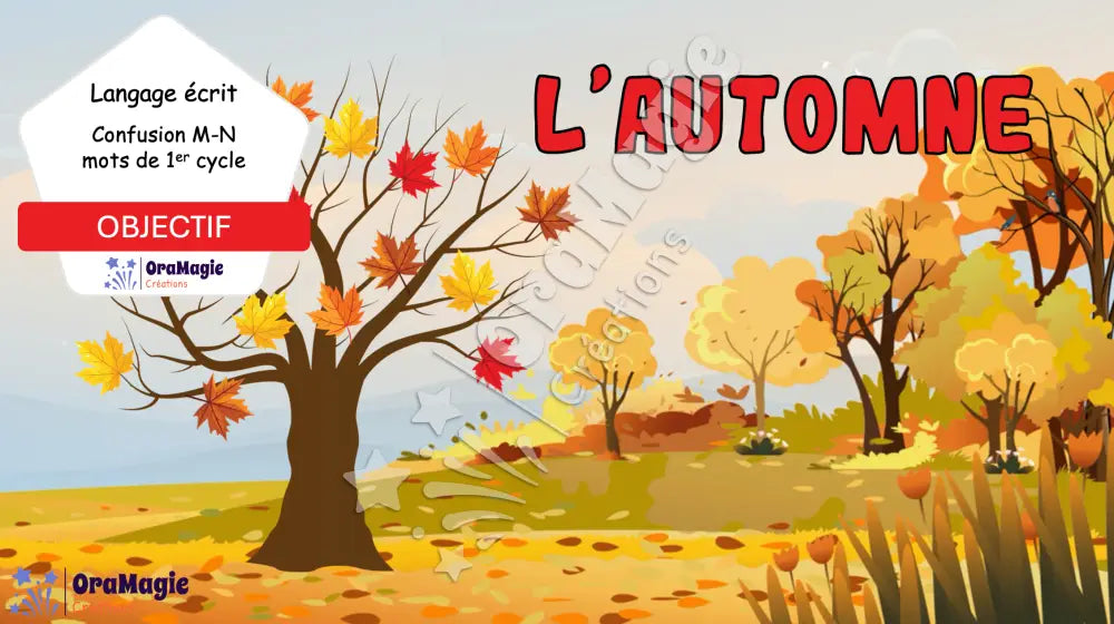 L’automne - confusion M-N - décodage de mots - Produit numérique