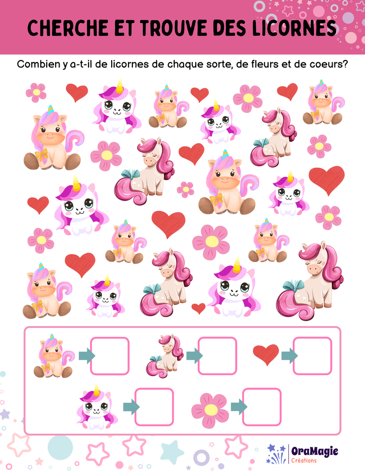 Cherche et trouve des licornes Cherche et trouve des licornes