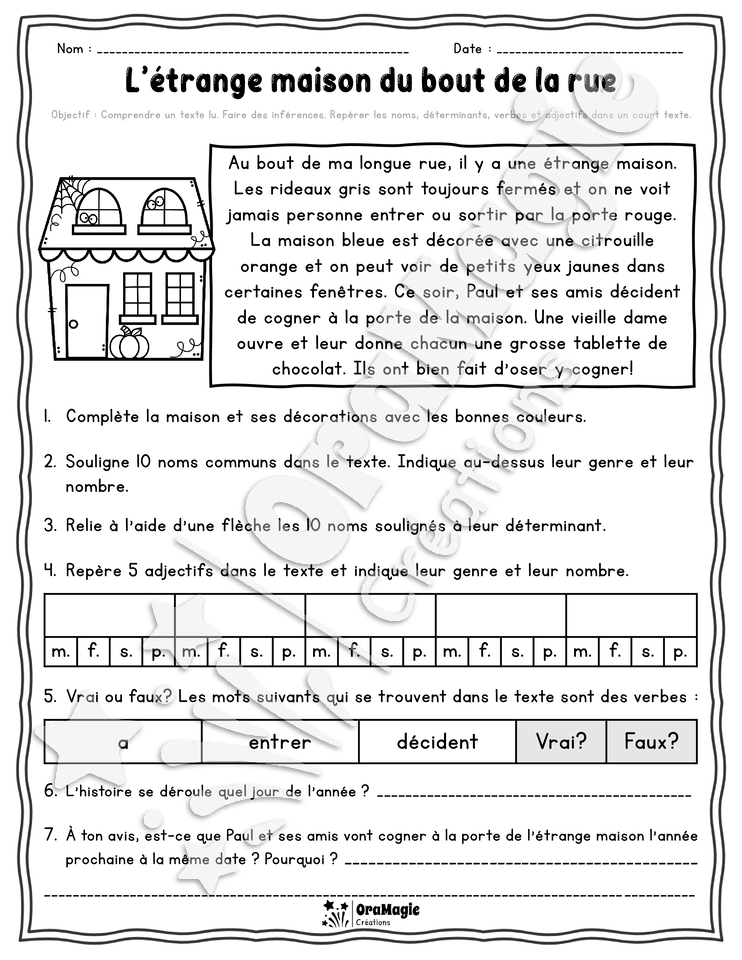 Collection lecture et grammaire - L'étrange maison du bout de la rue Collection lecture et grammaire - L'étrange maison du bout de la rue