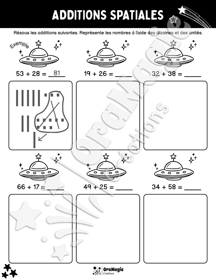 Additions avec matériel base 10 - 1re et 2e années Additions avec matériel base 10 - 1re et 2e années