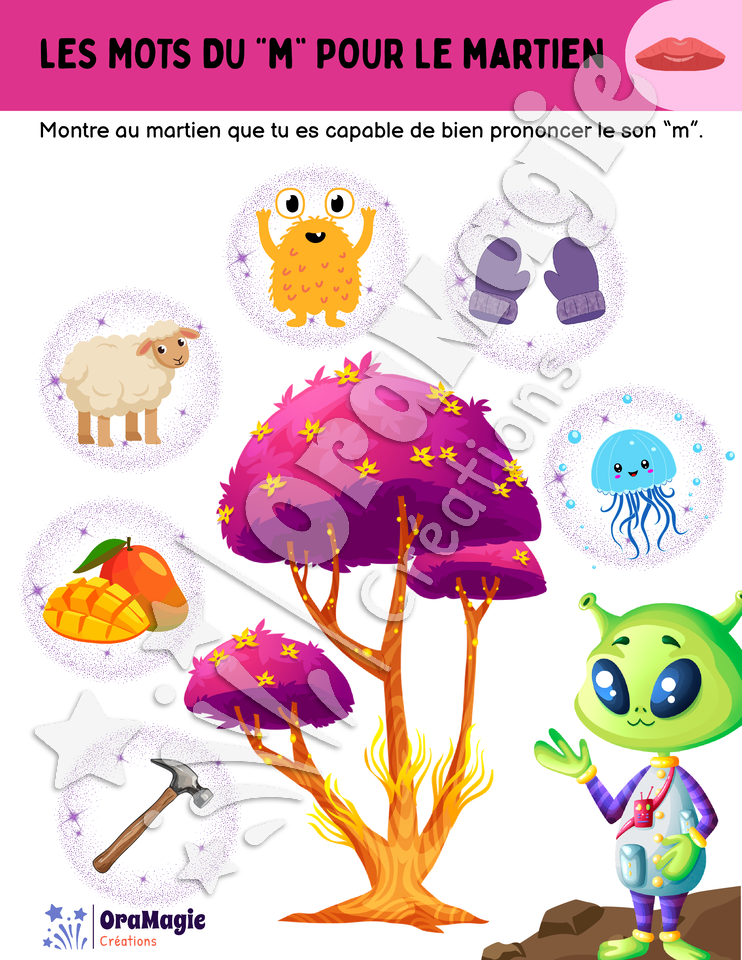 Les mots du -m- pour le martien Les mots du -m- pour le martien