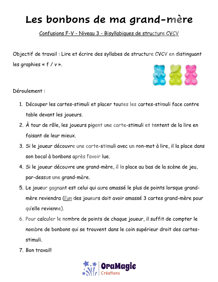 Confusions F-V - Les bonbons de ma grand-mère_niveau 3.pdf