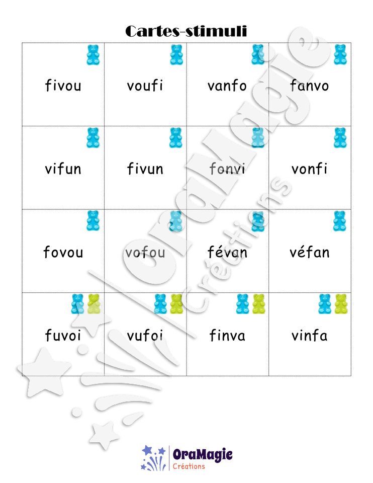 Confusions F-V - Niveau 3 - Les bonbons de ma grand-mère
