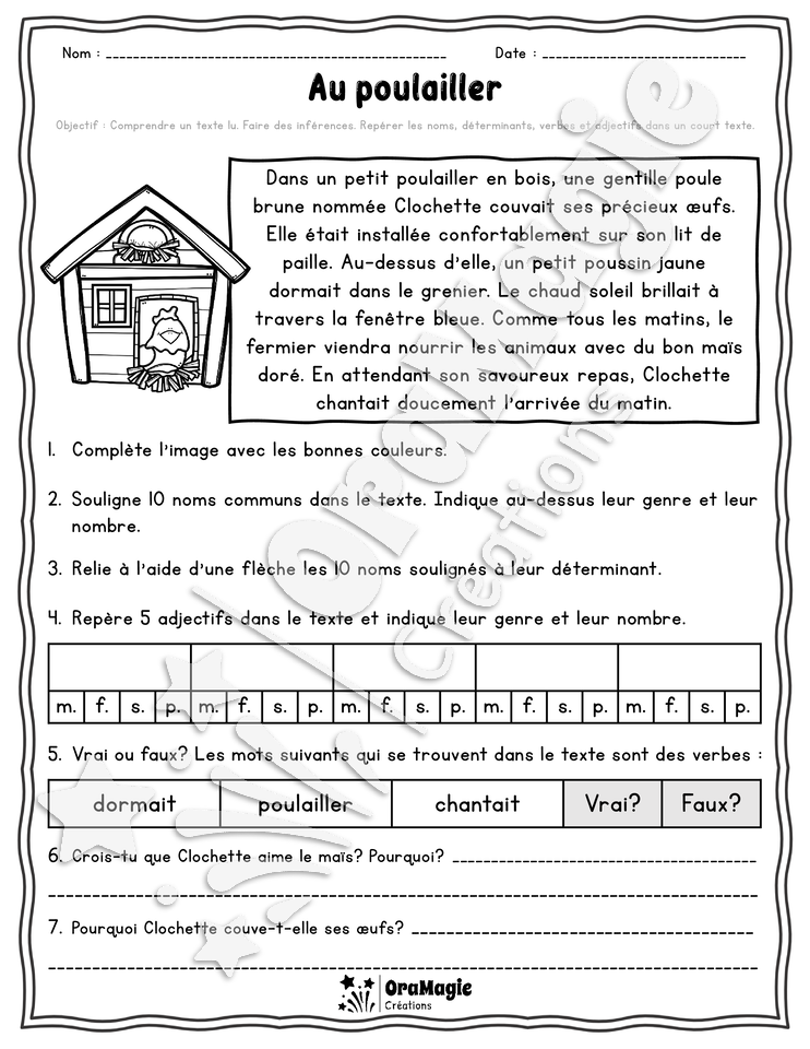 Collection lecture et grammaire - Au poulailler - 3e et 4e année.pdf