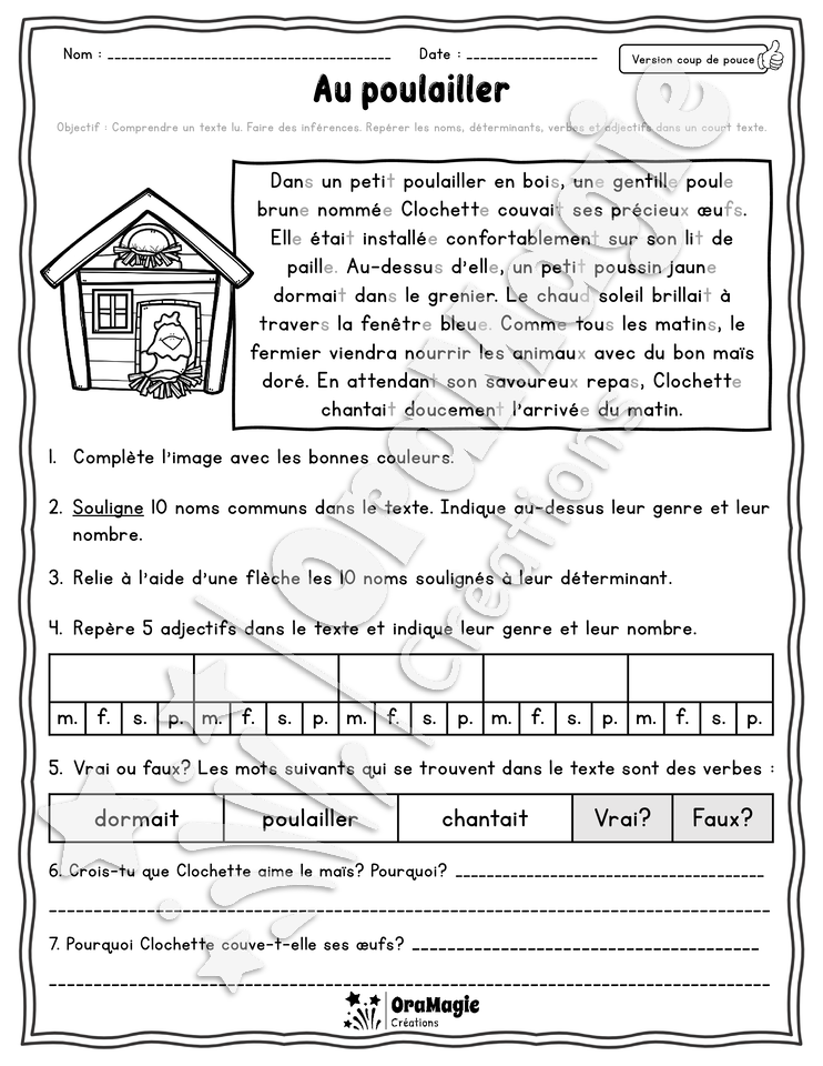 Collection lecture et grammaire - Au poulailler
