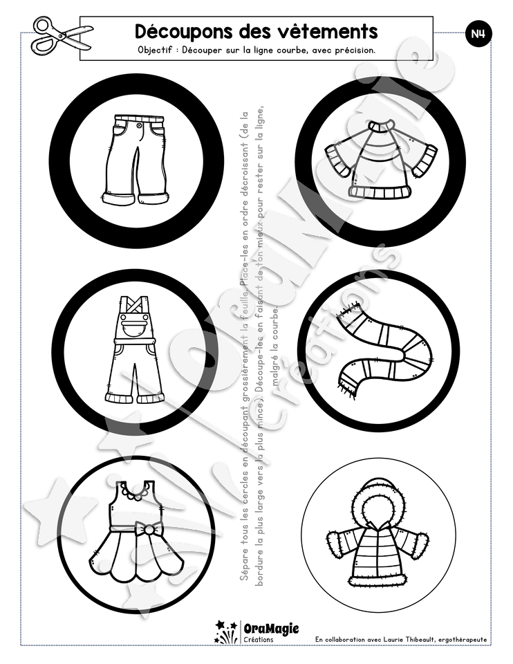 Découpons des vêtements - Cercles progressifs pour le découpage - Niveau 4.pdf