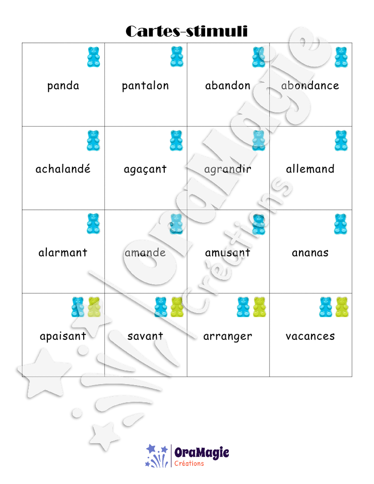 Confusions A-AN - Niveau 5 - Les bonbons de ma grand-mère