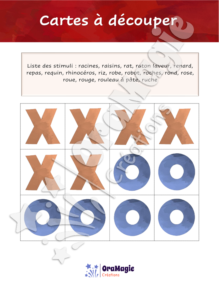Tic-tac-toe du son -r- position initiale