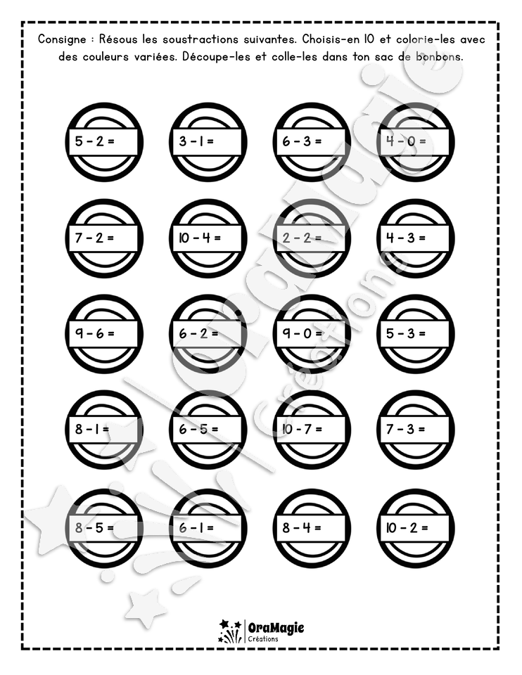 Bonbons soustractions