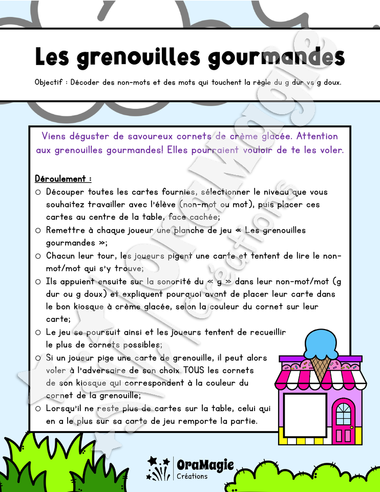 Les grenouilles gourmandes - Règle contextuelles du g dur vs g doux - 2e et 3e cycle.pdf