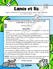 Lance et lis - Décodage de mot et de phrases - Thème jungle - Règle contextuelle du c dur vs c doux - Langage écrit.pdf