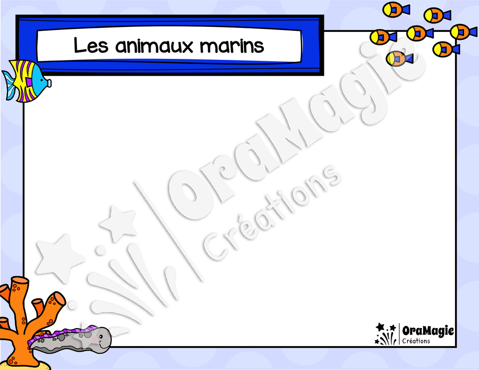 Catégorie en images - Les animaux marins