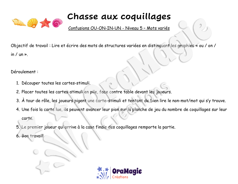 Confusions OU-ON-IN-UN - Niveau 5 - Chasse aux coquillages.pdf