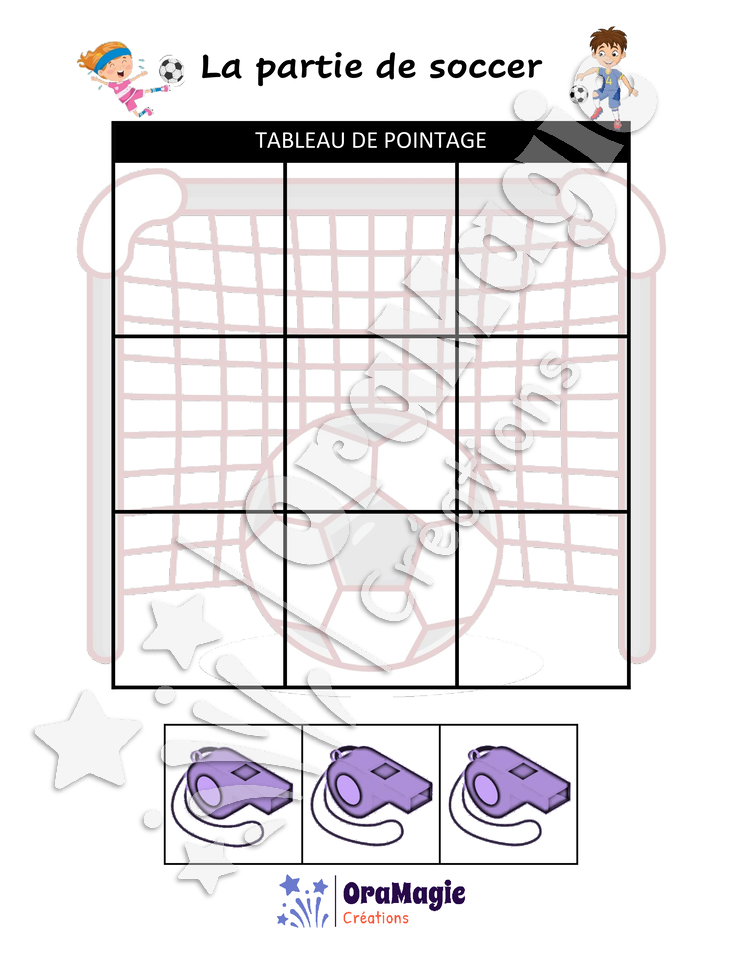Confusions AN-ON - Niveau 3 - La partie de soccer