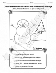Compréhension de lecture - Mon bonhomme de neige.pdf