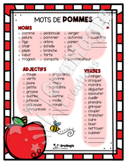 Mots de POMMES à découper et à classer - Gratuité infolettre .pdf