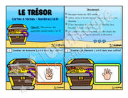 Cartes à tâches - Le trésor - Préscolaire - 1re année - Nombres 1-10 - 6$.pdf