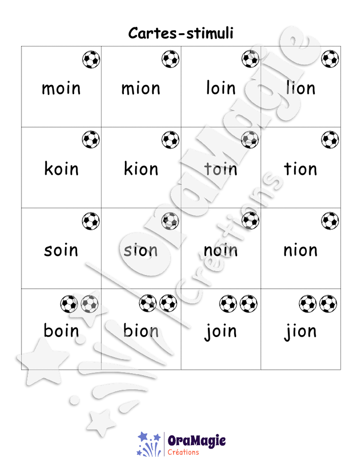 Confusions OIN-ION - Niveau 1 - La partie de soccer