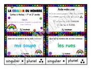 Cartes à tâches - La couleur du nombre - Le nombre des noms communs - 1re et 2e année primaire.pdf