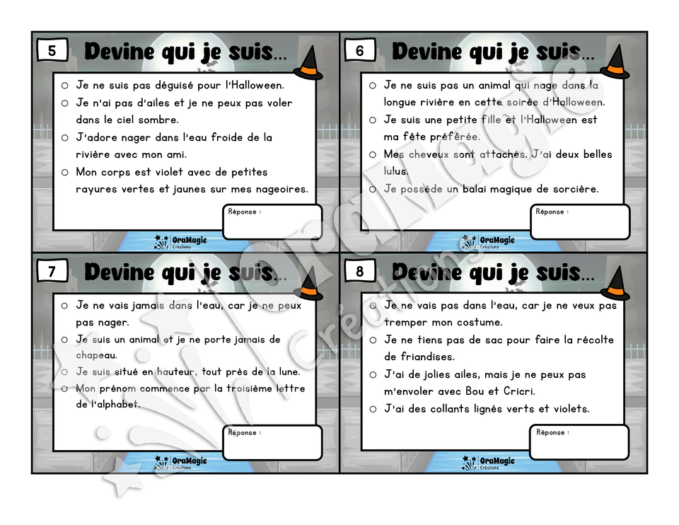Soirée d'Halloween - Compréhension de lecture - 2e année