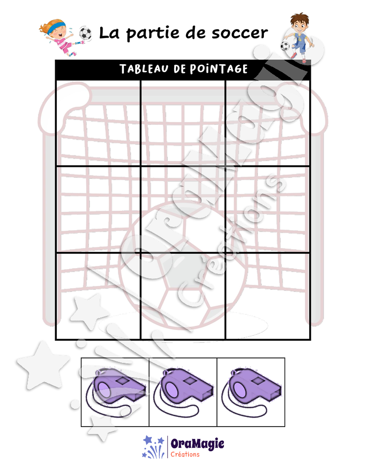 Confusions C dur - C doux - Niveau 3 - La partie de soccer