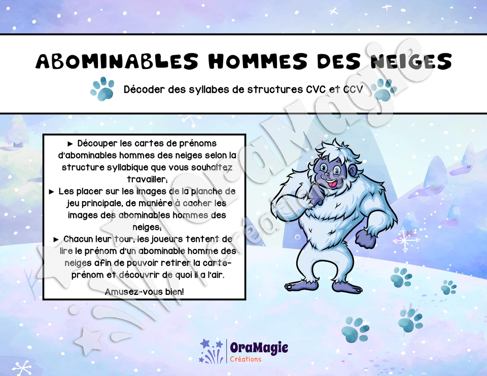 Abominables hommes des neiges - Décodage syllabes CCV et CVC.pdf