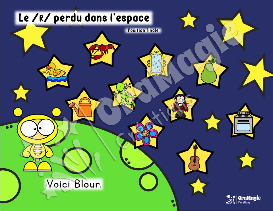Perdu dans l'espace - Phonème -r- 3 positions