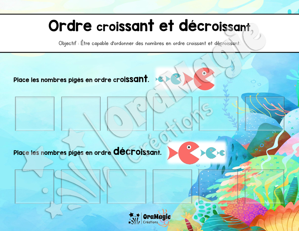 Ordre croissant et décroissant