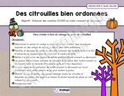 Des citrouilles bien ordonnées - Atelier 2e année - Halloween - Ordre croissant vs décroissant - NB incluse - 3$.pdf
