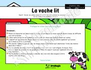 La vache lit - Décodage syllabes simples CV et VC - 1re année et langage écrit - Graphème v et voyelles, ou, on.pdf