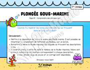 La plongée sous-marine - Compréhension de lecture scène imagée - 1re année - 3$.pdf