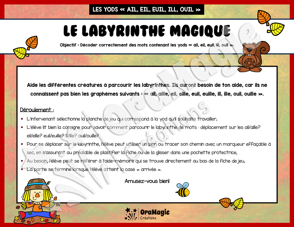 Le labyrinthe magique des yods - Thème automne - Langage écrit.pdf