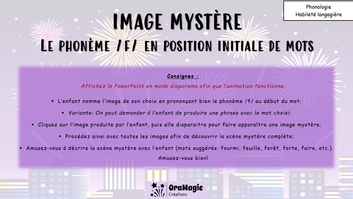 PPT Phonème -f- position initiale - Image cachée - Lecture seule.pptx