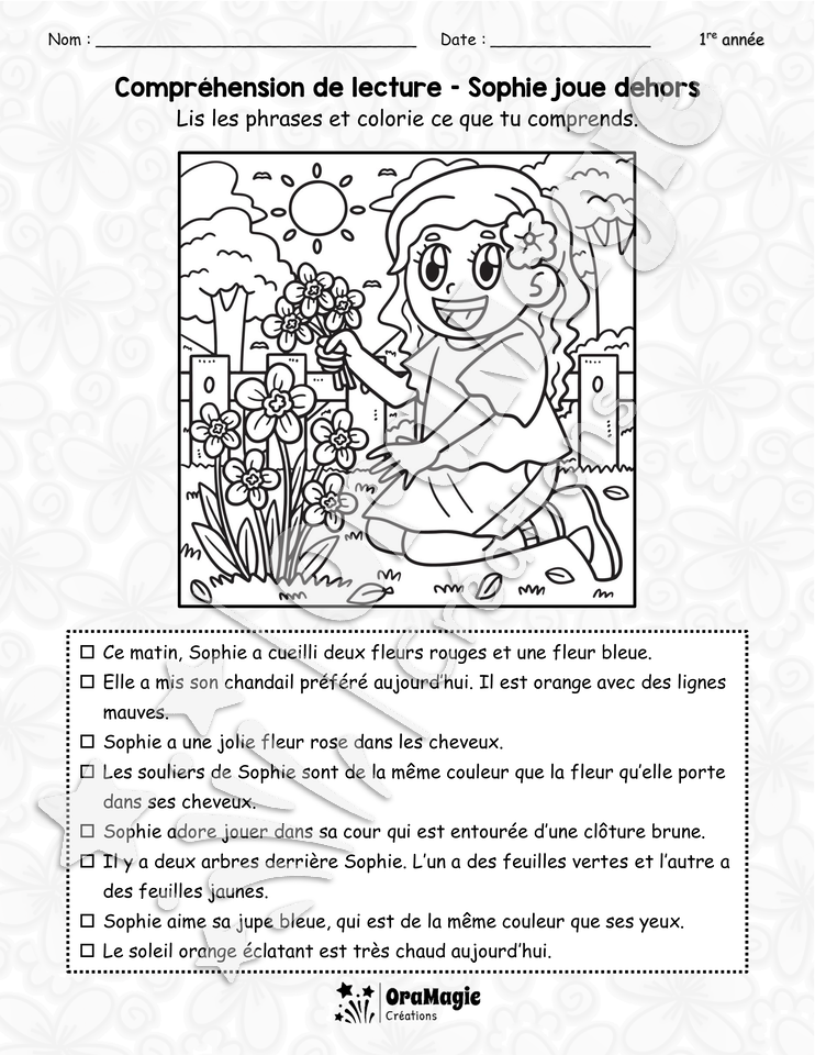Compréhension de lecture - Sophie joue dehors.pdf