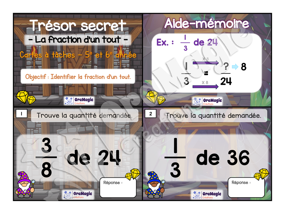 Cartes à tâches - Trésor secret - 5e et 6e année - 5$.pdf