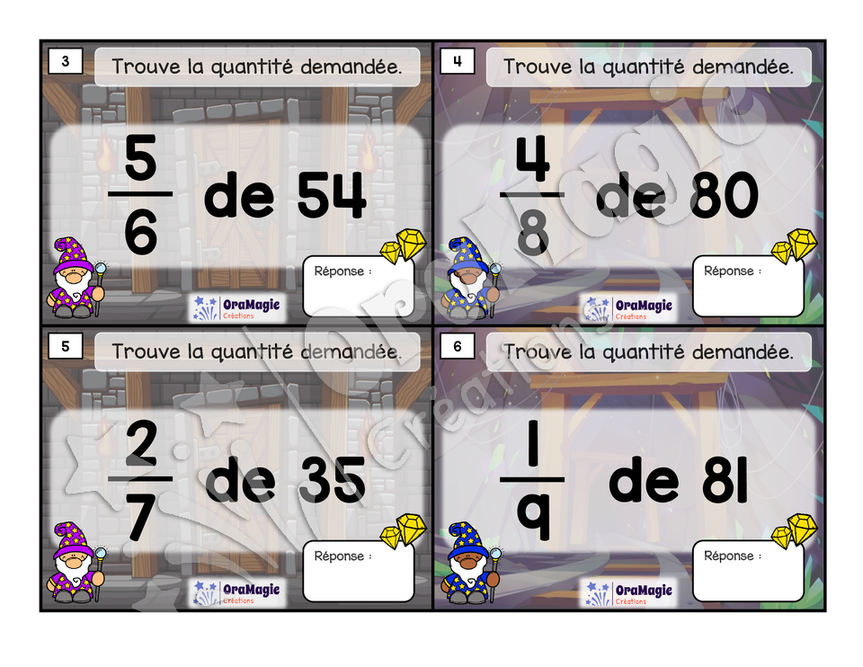 Cartes à tâches - Trésor secret