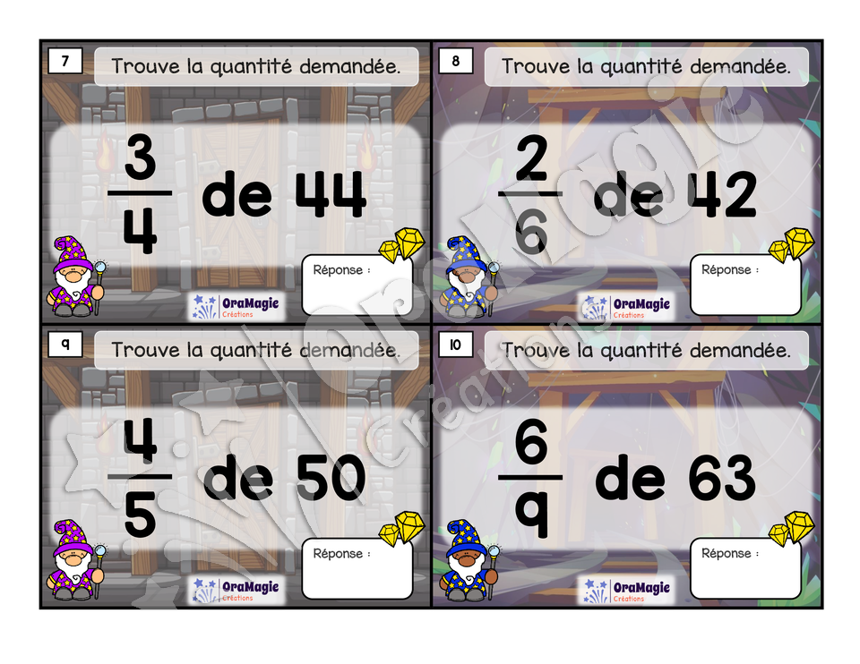 Cartes à tâches - Trésor secret