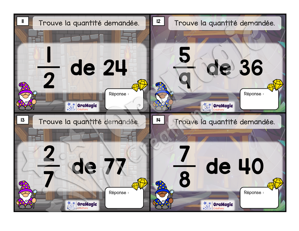 Cartes à tâches - Trésor secret