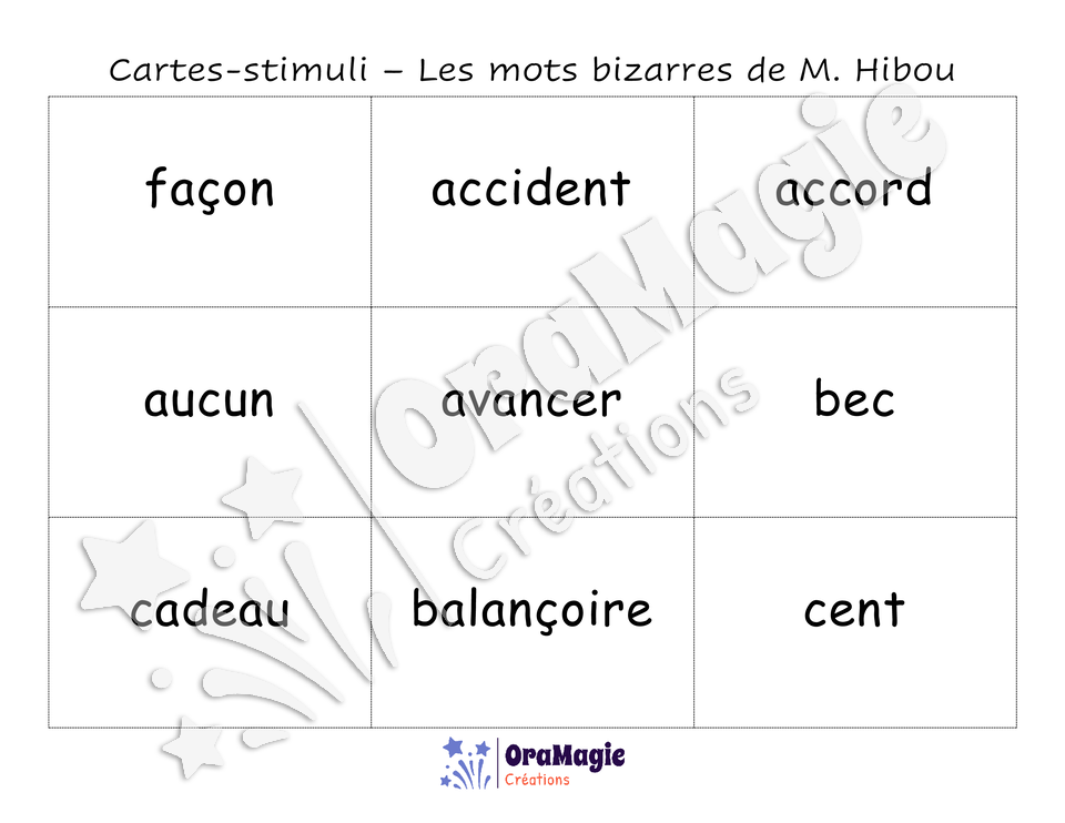 Confusions C dur - C doux - Niveau 5 - Les mots bizarres de Monsieur Hibou