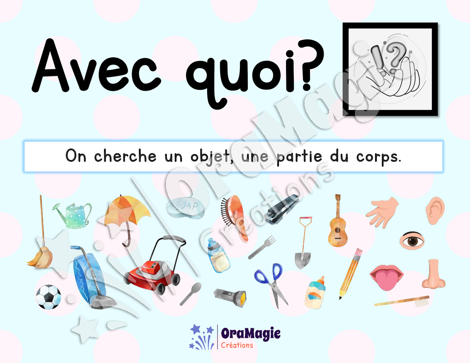 Affiche et aide-mémoire AVEC QUOI - Pronom interrogatif.pdf