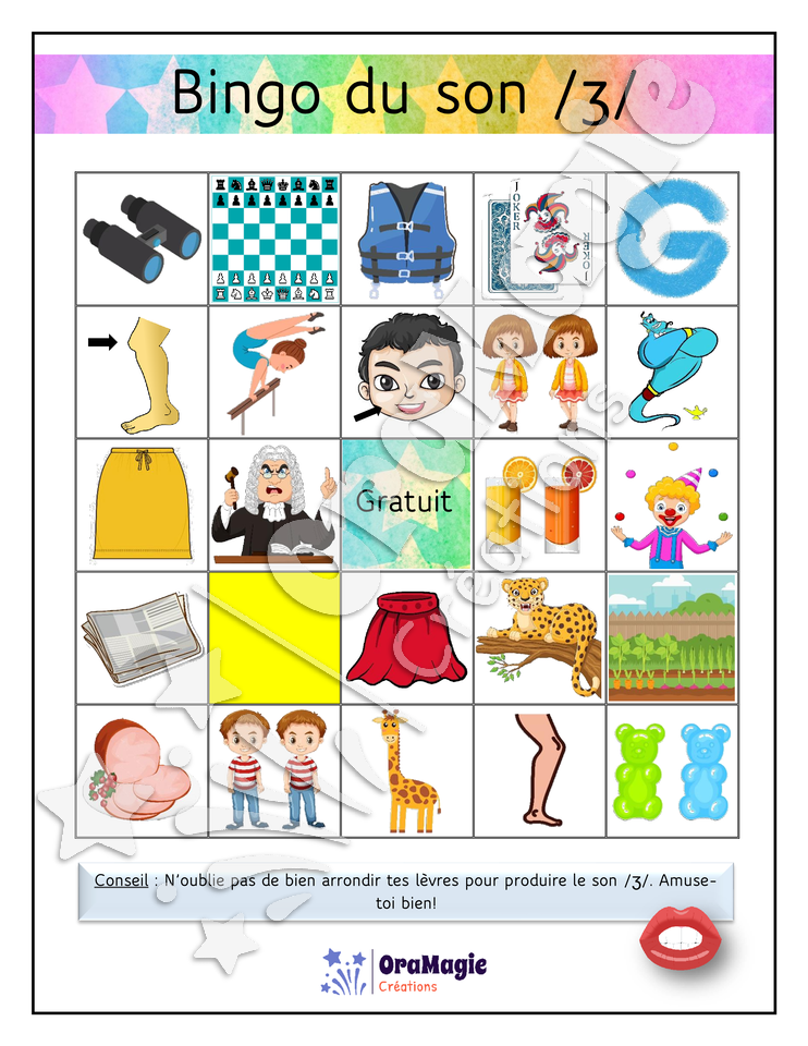 Bingo du son -jjj- position initiale