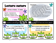 Cartes à tâches - Lecture nature - 2e année - Compréhension de lecture et adjectifs.pdf