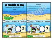 Cartes à tâches - Comparaison 1-12 - La plongée de Tom - 1re année - Mathématiques - 6$.pdf