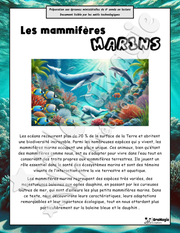 Les mammifères marins - Compréhension lecture 6e année - Texte courant - Préparation examen ministère - 5$.pdf