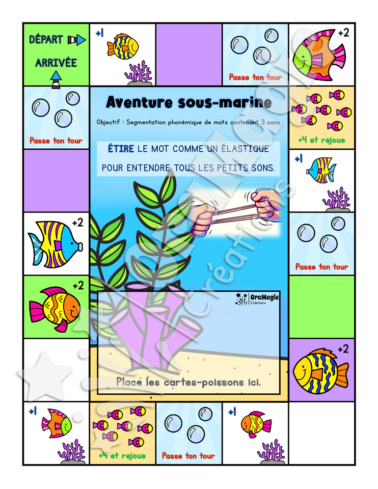 Aventure sous-marine - Segmentation phonémique 3 sons CVC et CCV