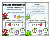 Cartes à tâches - Pommes manquantes - Multiplications - 3e et 4e année - Mathématiques - 6$.pdf