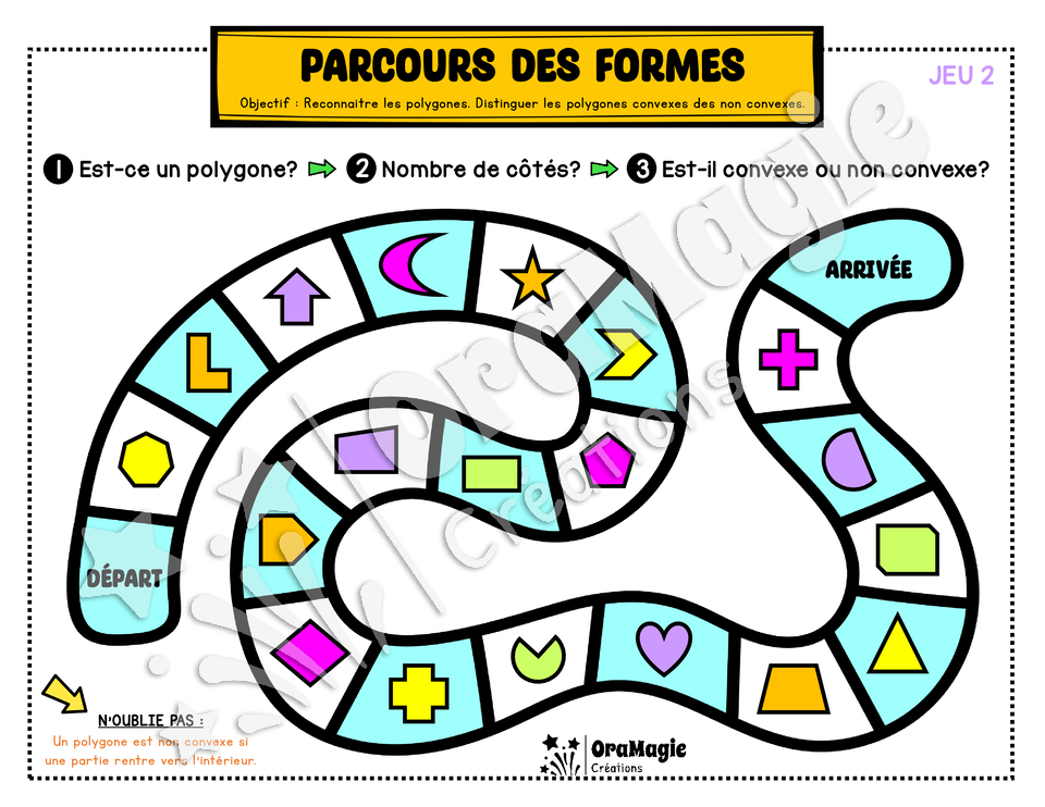 Parcours des formes - Géométrie, polygones, convexe