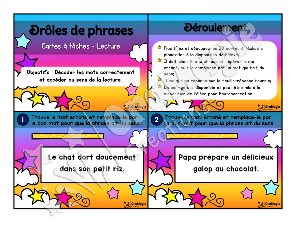 Cartes à tâches - Drôles de phrases - Langage écrit.pdf