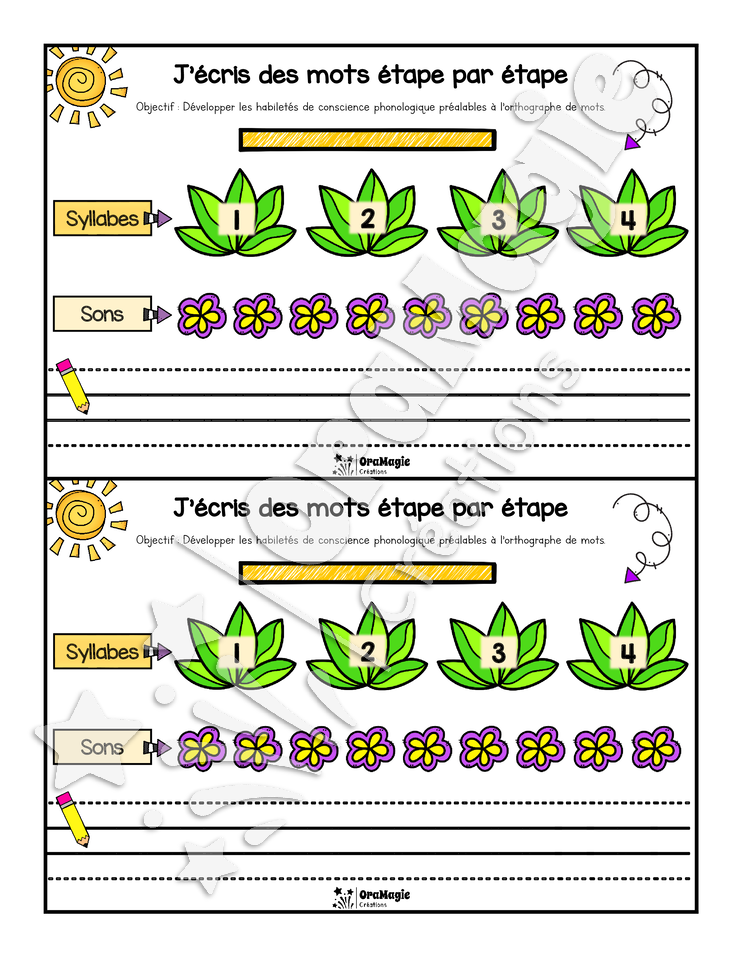 J'écris des mots étape par étape - Thème printemps - 1re-2e année - Langage écrit - CS Phono - 2$.pdf