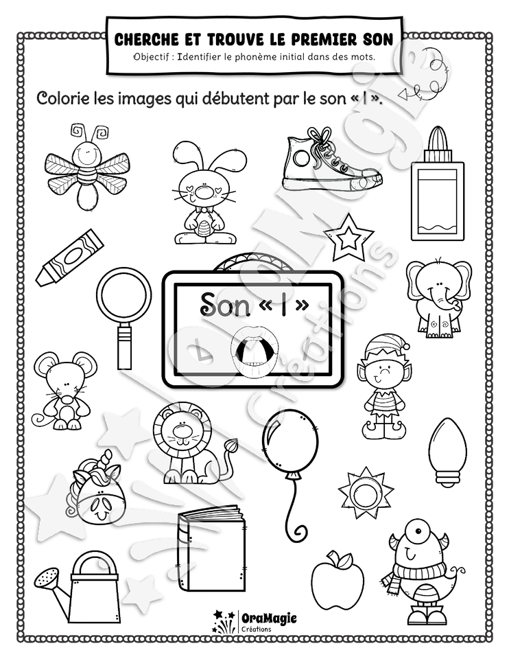 Cherche et trouve NB - Identification phonème initial - Son -l-.pdf